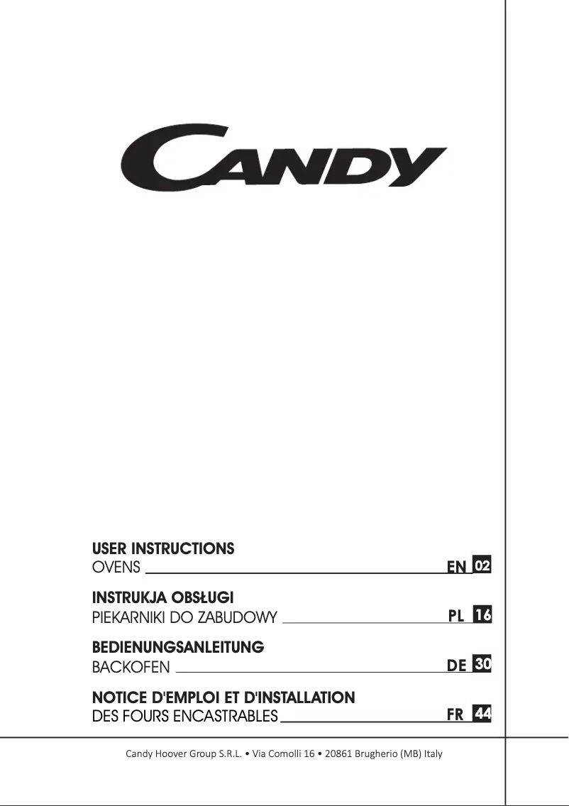 Página 1 del manual Manual de usuario Candy FCT615XL