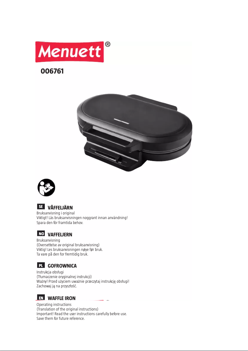 Imagen de la primera página del manual del dispositivo 006-761