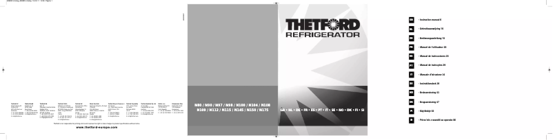 Página 1 del manual Manual de usuario Thetford N80 Piezo Deluxe