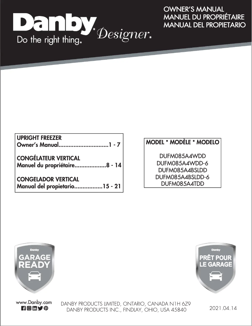 Imagen de la primera página del manual del dispositivo DUFM085A4TDD