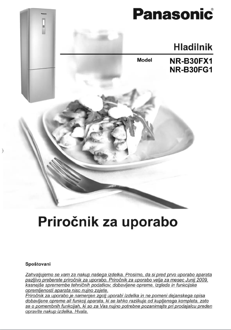 Página 1 del manual Manual de usuario Panasonic NR-B30FX1