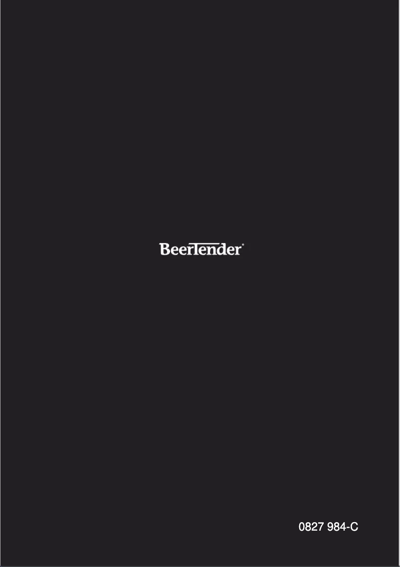 Imagen de la primera página del manual del dispositivo BeerTender C75