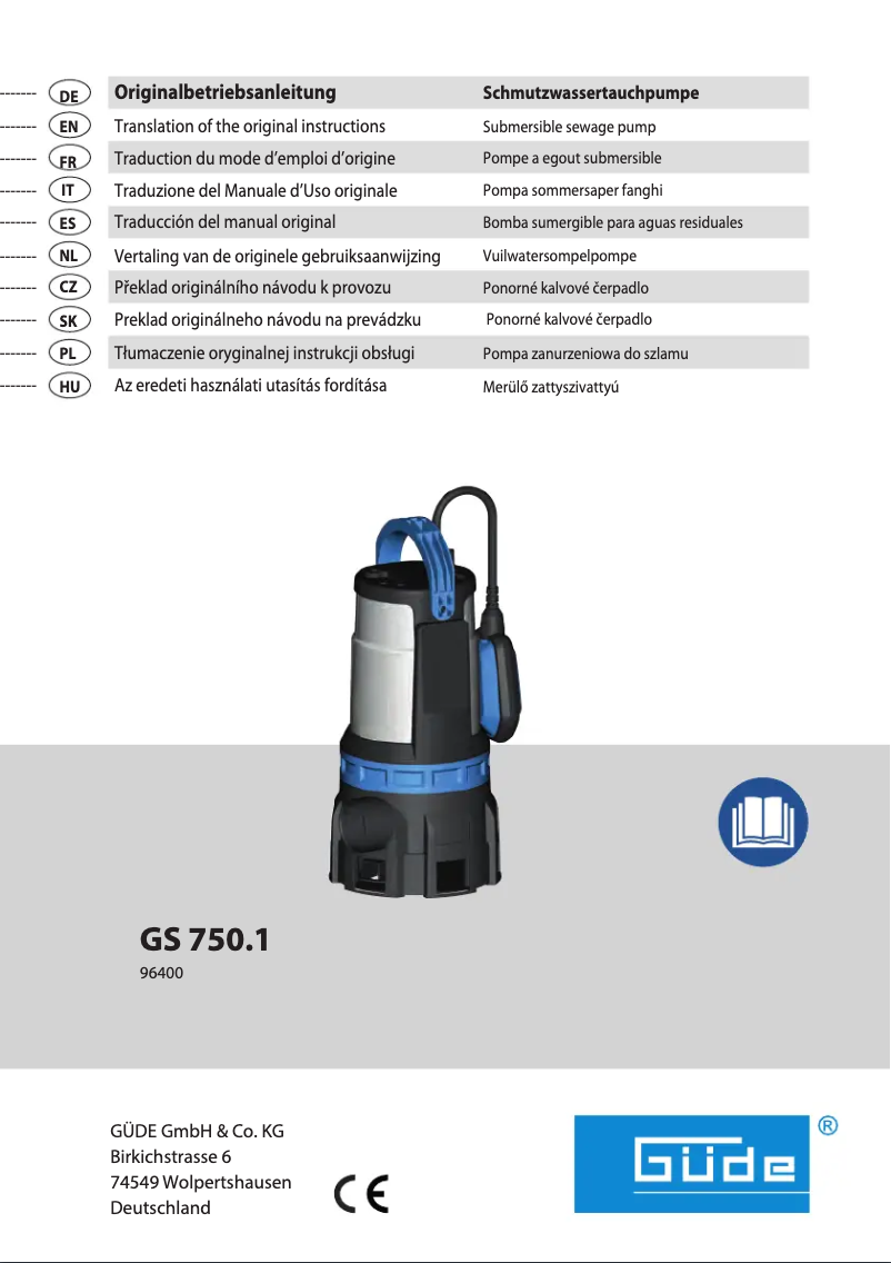 Página 1 del manual Manual de usuario Güde GS 750.1