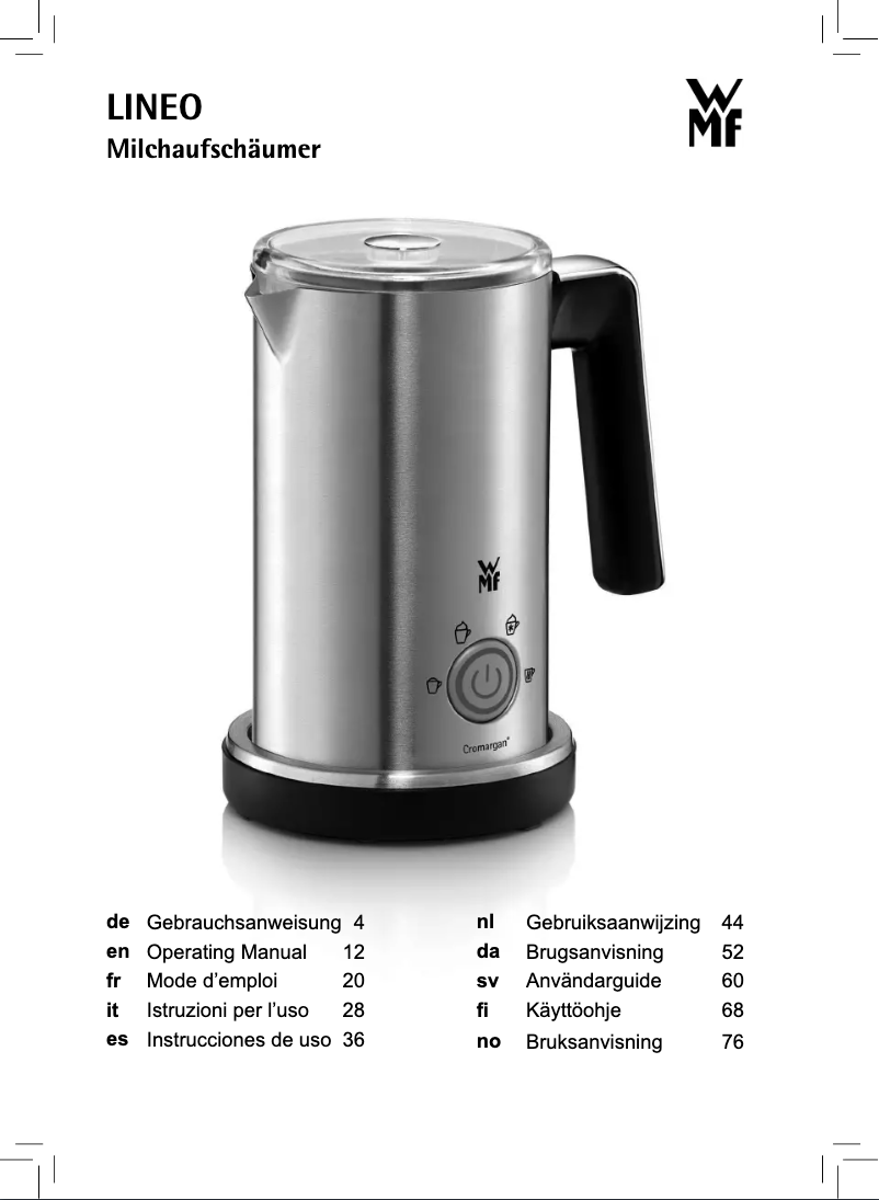 Página 1 del manual Manual de usuario WMF Lineo 04.1312.0011