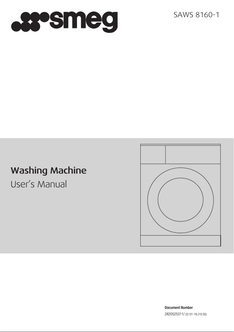 Imagen de la primera página del manual del dispositivo SAWS8160