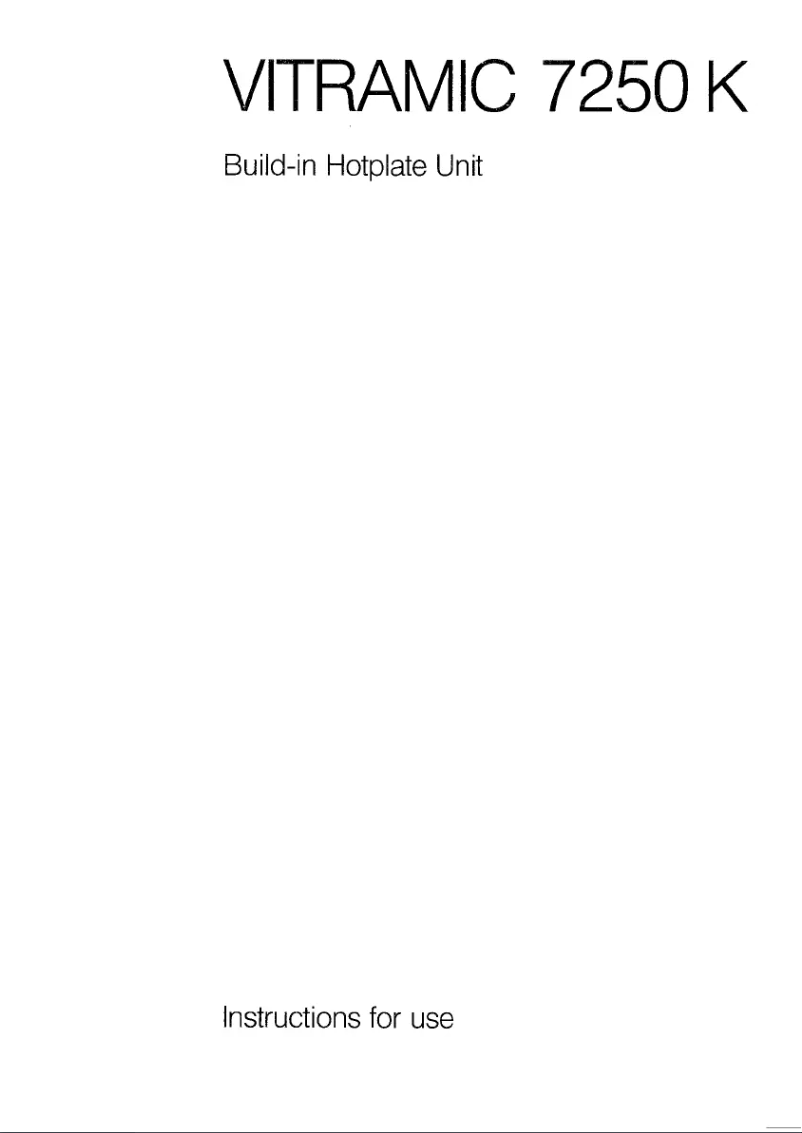 Página nº 1 - Manual de usuario AEG Competence 7250 K WN