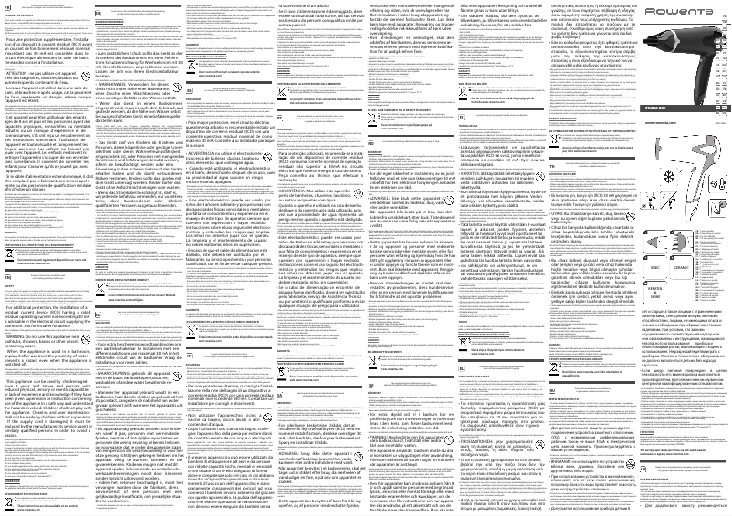 Imagen de la primera página del manual del dispositivo Studio Dry Elite CV5312