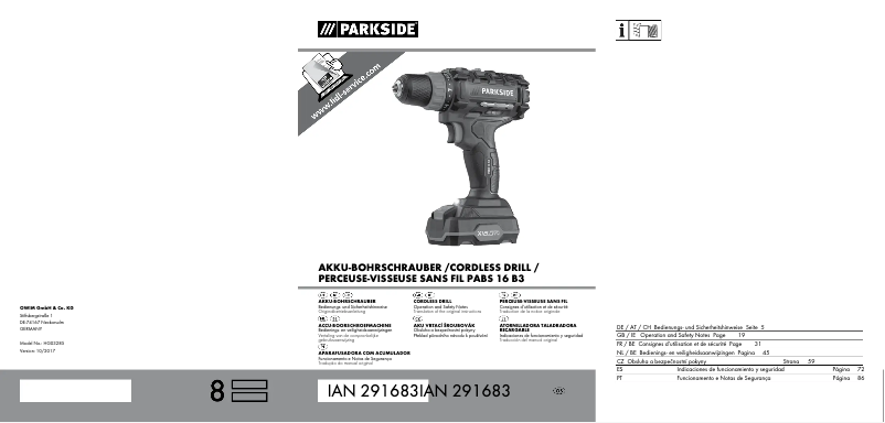 Imagen de la primera página del manual del dispositivo PABS 16 B3