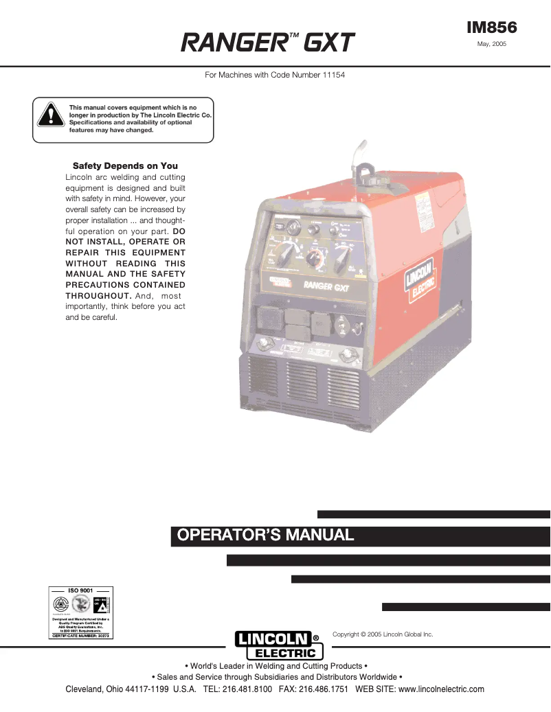 Imagen de la primera página del manual del dispositivo Ranger GXT