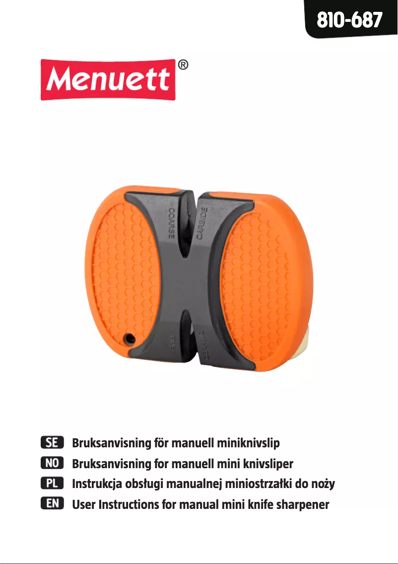 Página nº 1 - Manual de usuario Menuett 810-687