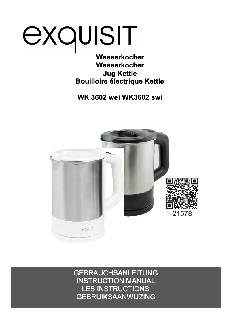 Imagen de la primera página del manual del dispositivo WK 3602 wei