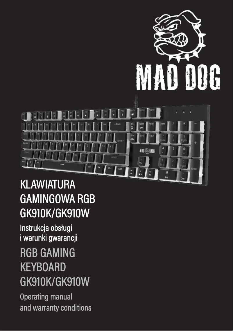 Página nº 1 - Manual de usuario Mad Dog GK910K