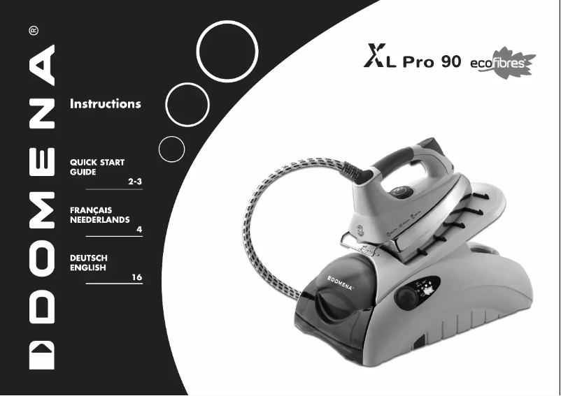 Imagen de la primera página del manual del dispositivo XL Pro 90 Ecofibres