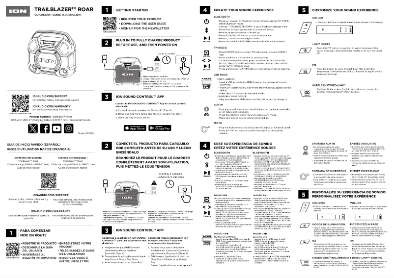 Imagen de la primera página del manual del dispositivo Trailblazer Roar
