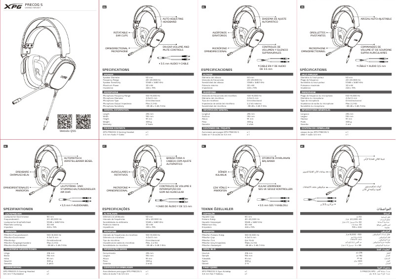 Imagen de la primera página del manual del dispositivo Precog S