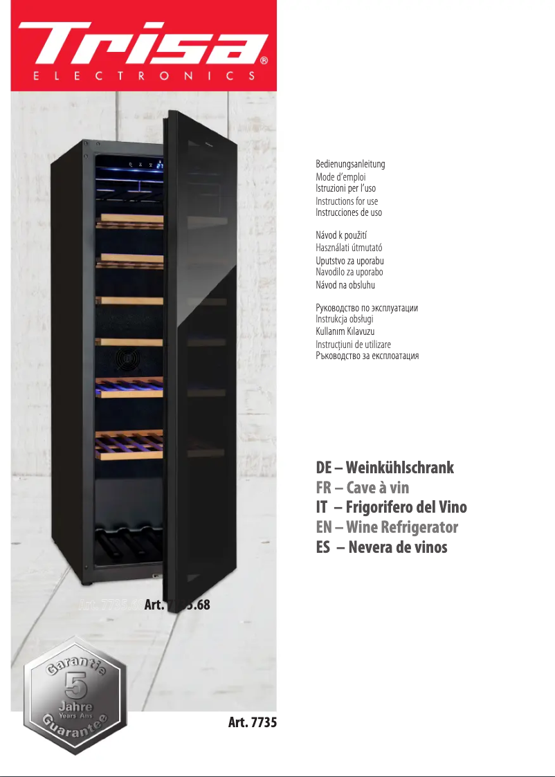 Página 1 del manual Manual de usuario Trisa 7735