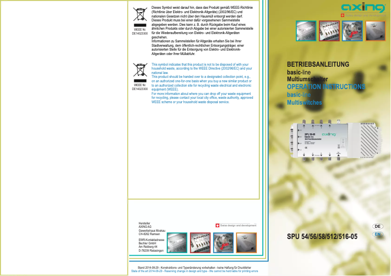 Página 1 del manual Manual de usuario Axing SPU 56-05