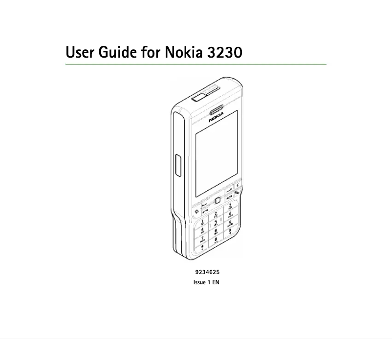 Imagen de la primera página del manual del dispositivo 3230