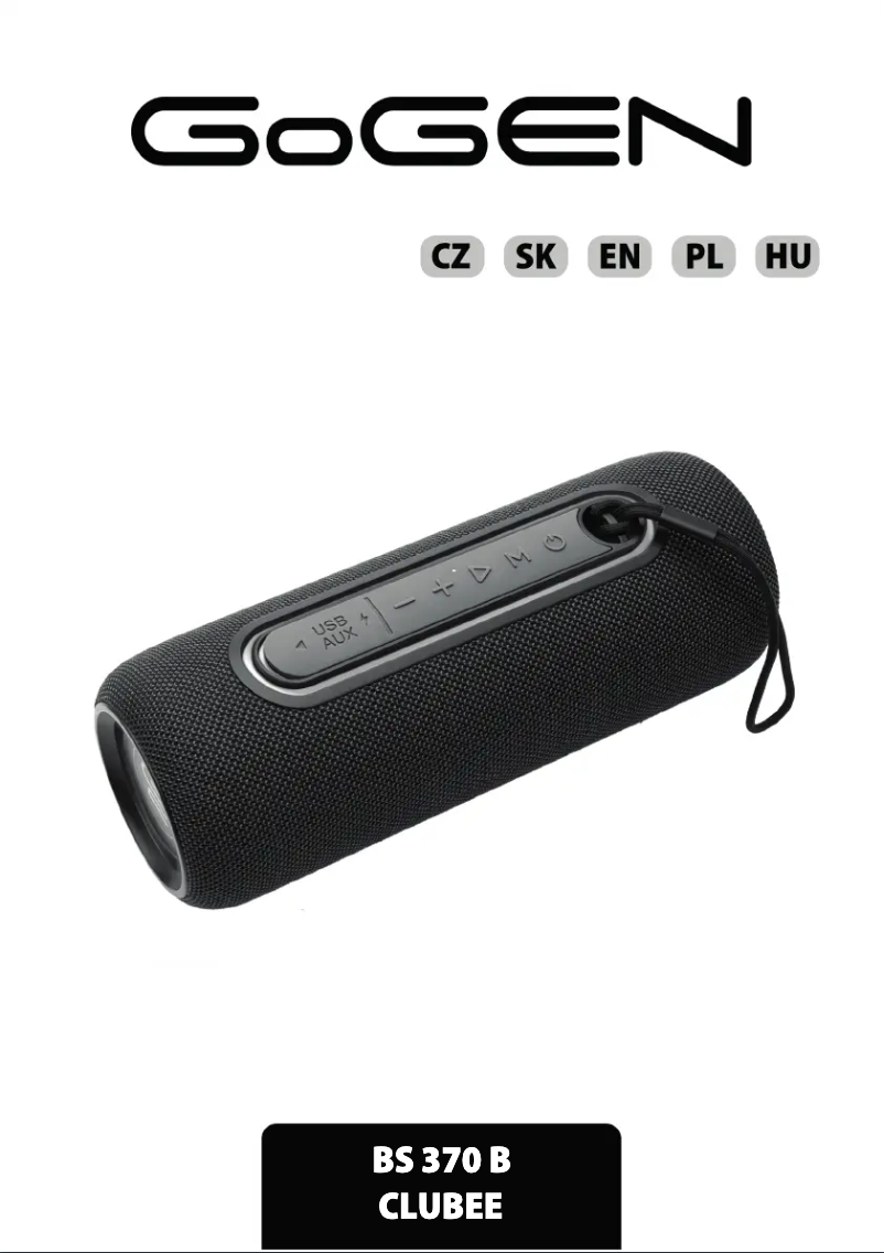 Imagen de la primera página del manual del dispositivo CLUBEE BS 370B