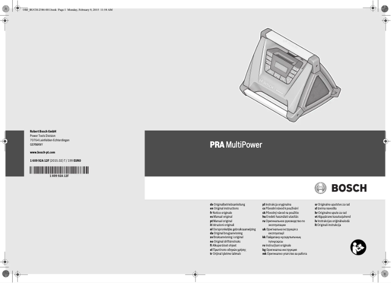 Página 1 del manual Manual de usuario Bosch PRA MultiPower