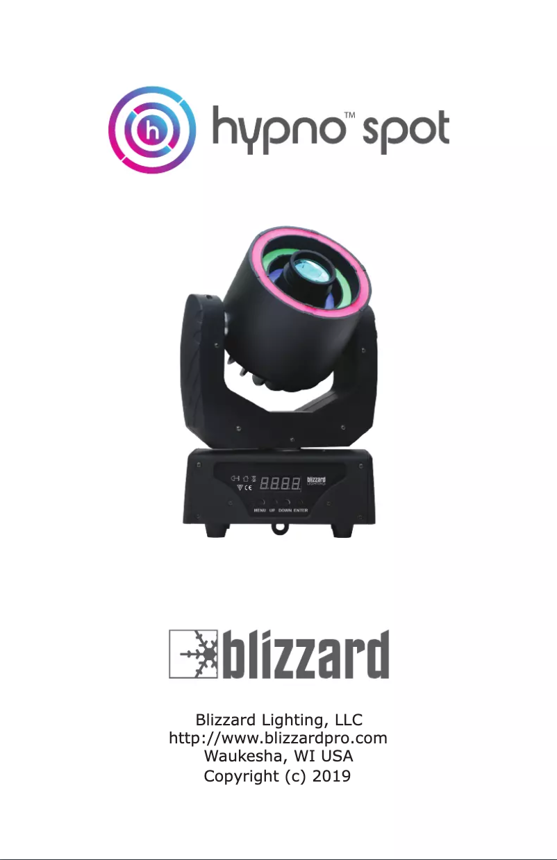 Página 1 del manual Manual de usuario Blizzard Hypno Spot