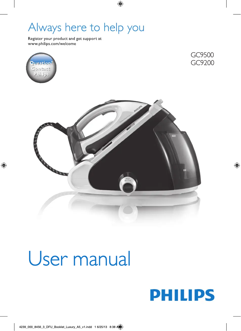 Página 1 del manual Manual de usuario Philips PerfectCare Silence GC9520