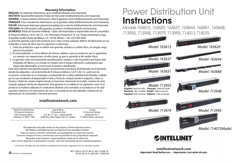 Página 1 del manual Manual de usuario Intellinet 713948