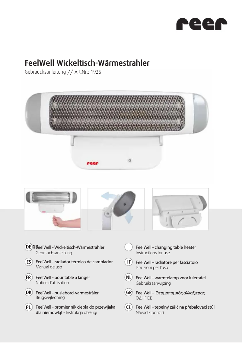 Página nº 1 - Manual de usuario Reer FeelWell 1926