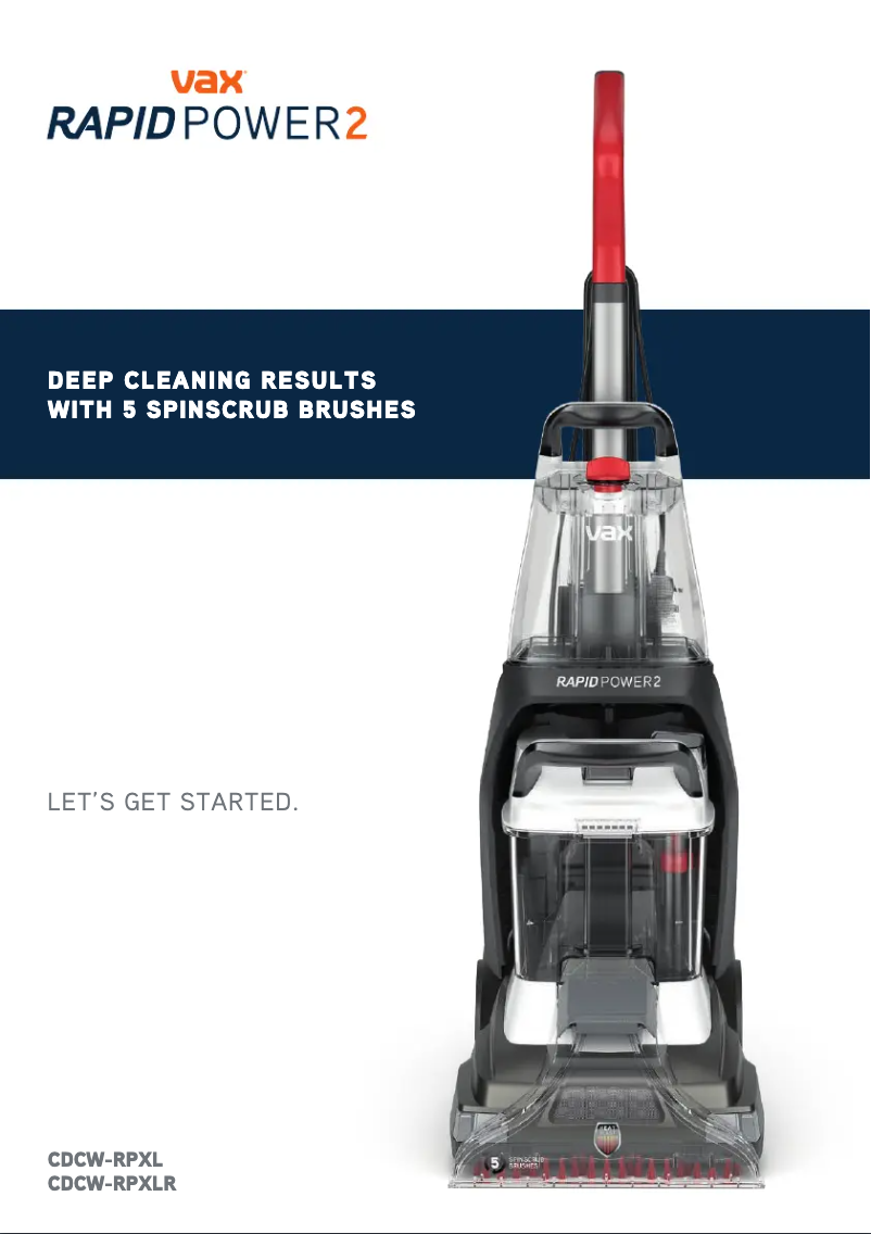 Página nº 1 - Manual de usuario Vax Power 2 CDCW-RPXLR