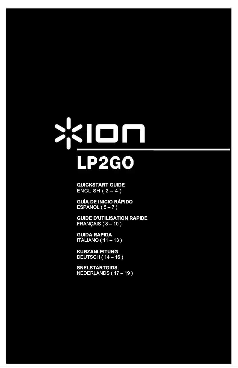 Imagen de la primera página del manual del dispositivo LP 2 Go