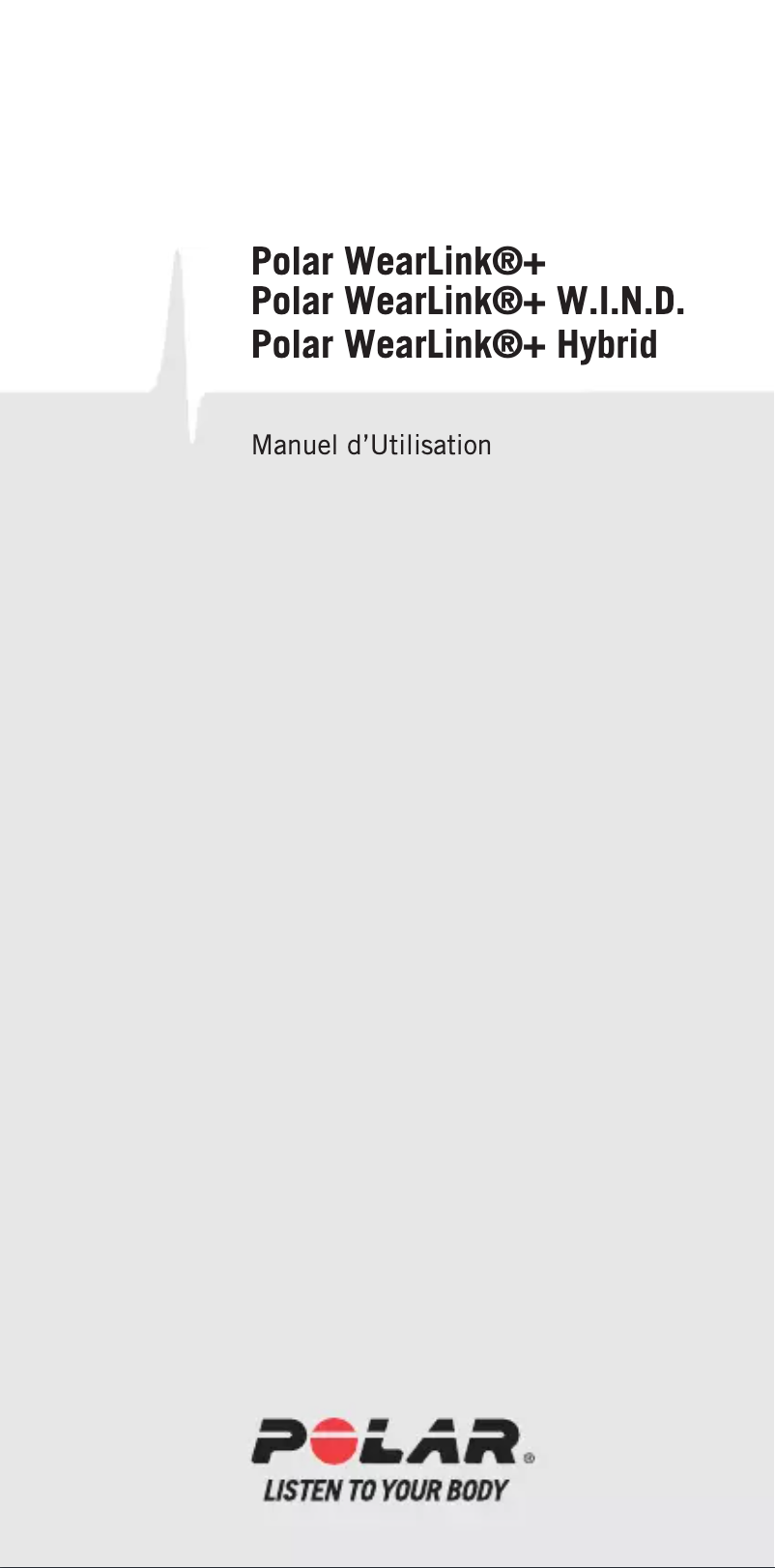 Imagen de la primera página del manual del dispositivo WearLink+ Hybrid