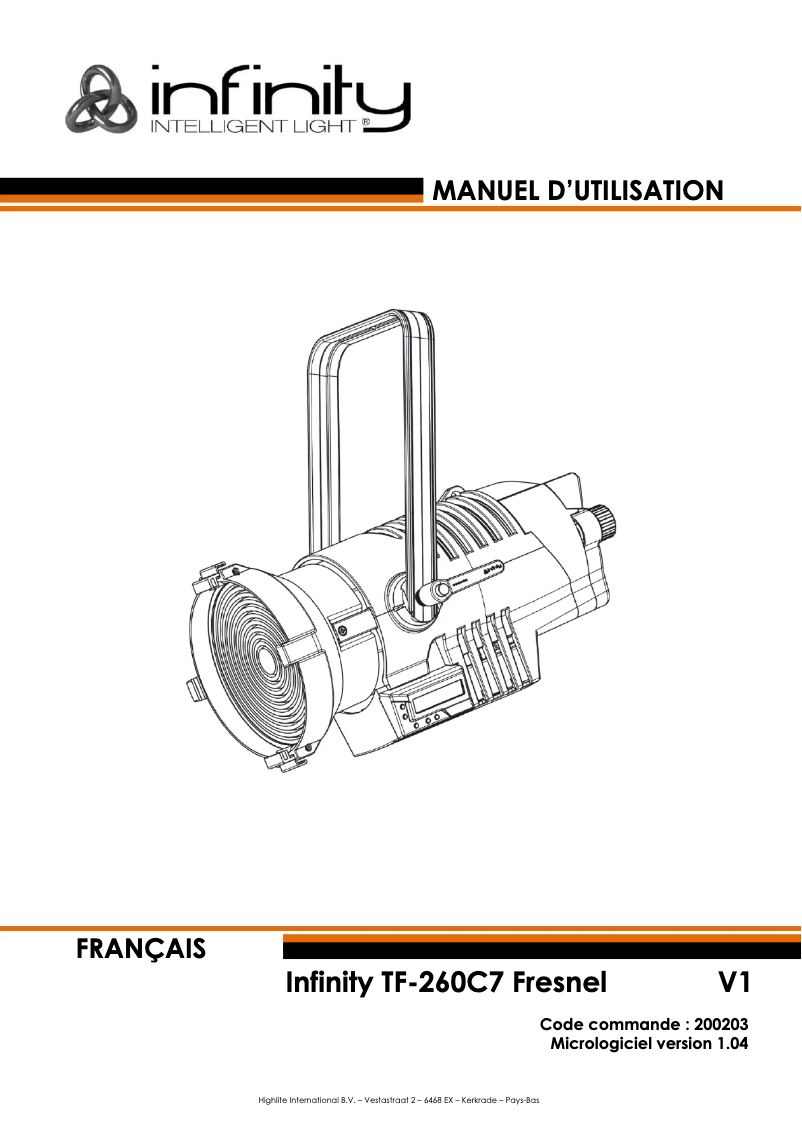 Página nº 1 - Manual de usuario Infinity TF-260C7 Fresnel