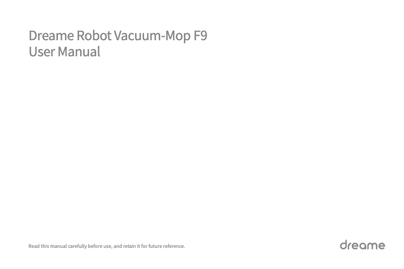 Página 1 del manual Manual de usuario Dreame F9
