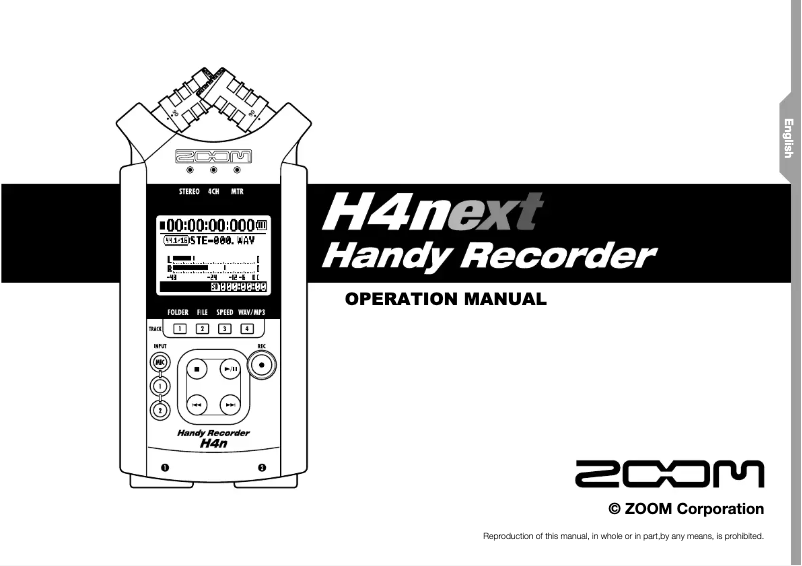 Página 1 del manual Manual de usuario Zoom H4N