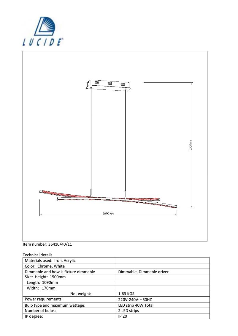 Imagen de la primera página del manual del dispositivo Dual LED