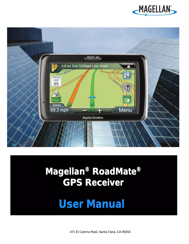 Imagen de la primera página del manual del dispositivo RoadMate RV9165T