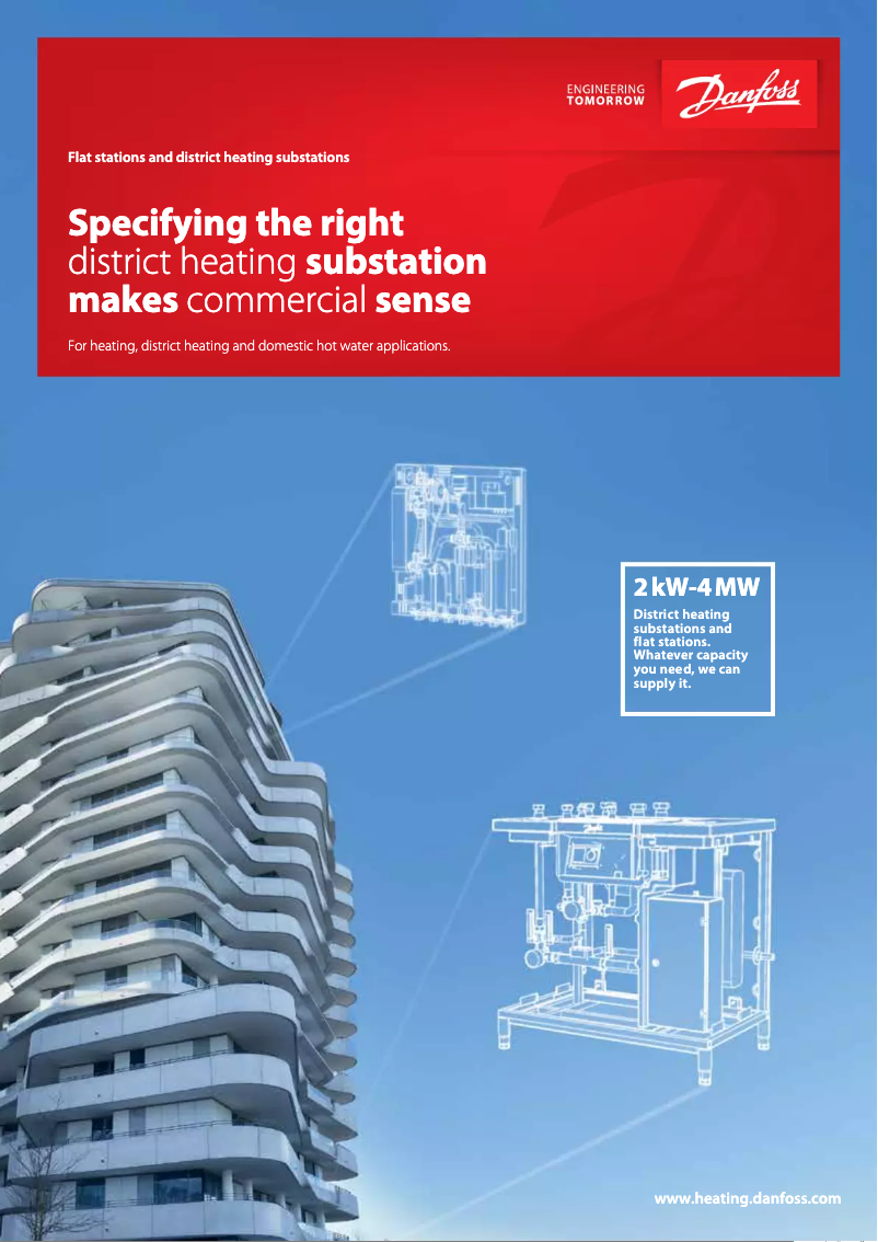 Página 1 del manual Folleto Danfoss District Heating Substations