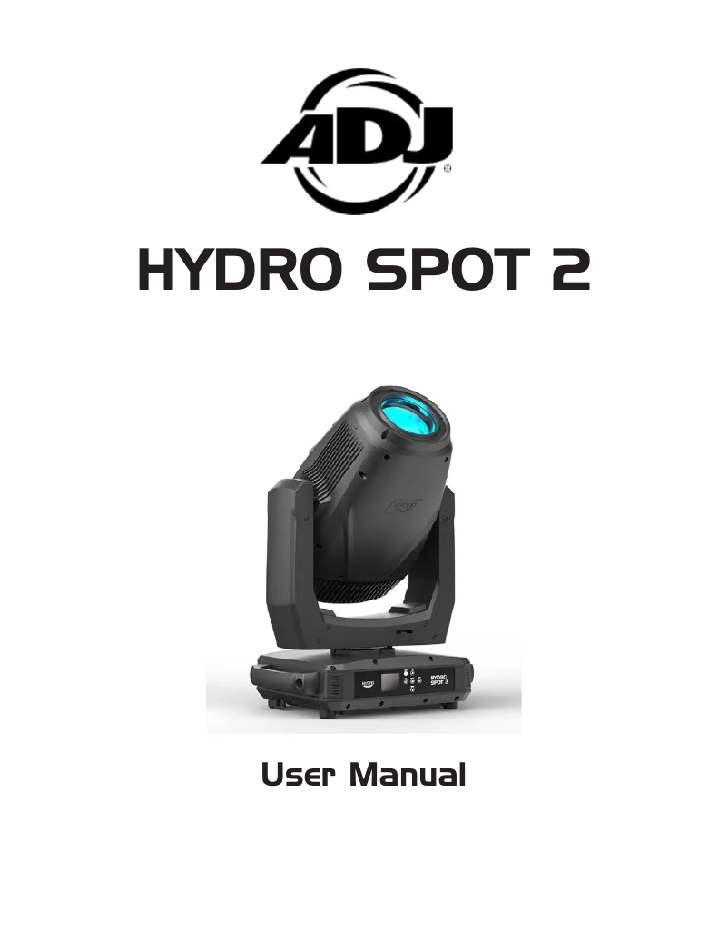 Página 1 del manual Manual de usuario Adj Hydro Spot 2