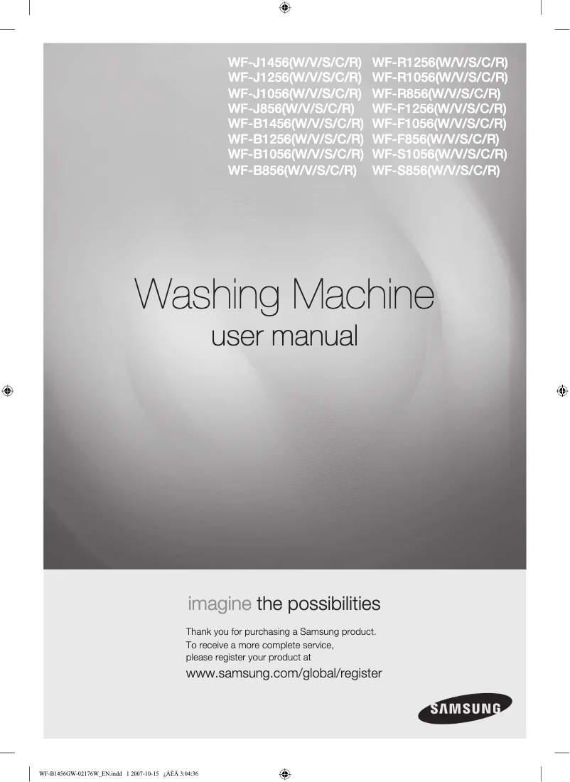 Página 1 del manual Manual de usuario Samsung WF-B1256GW