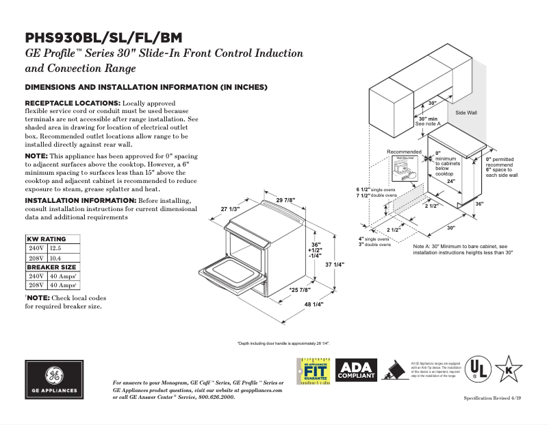 Imagen de la primera página del manual del dispositivo PHS930BLTS