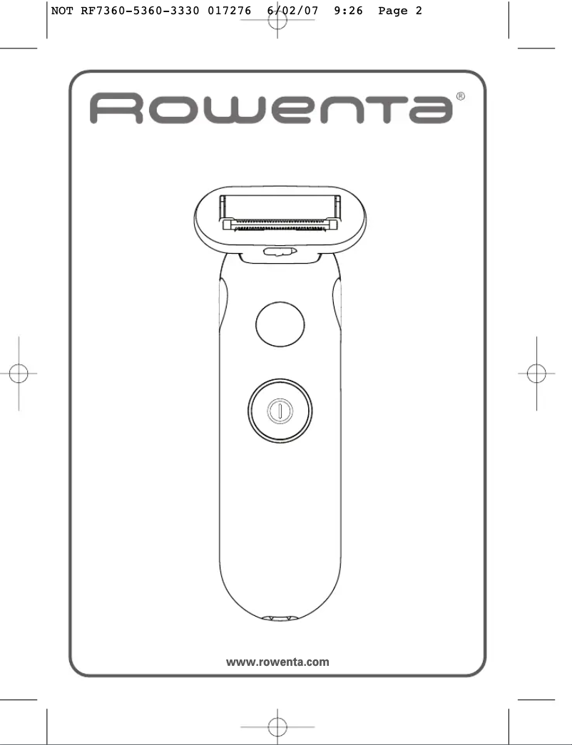 Página nº 1 - Manual de usuario Rowenta Lissea RW7360