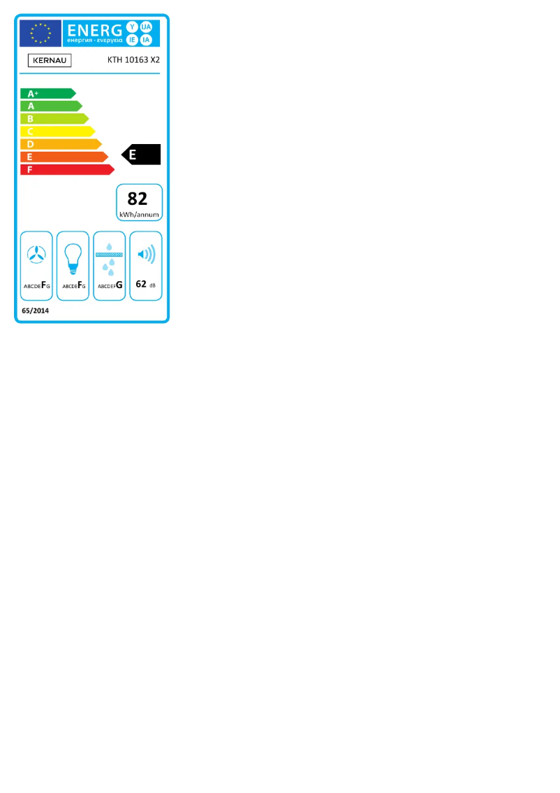 Página 1 del manual Etiqueta energética Kernau KTH 10.163 X2