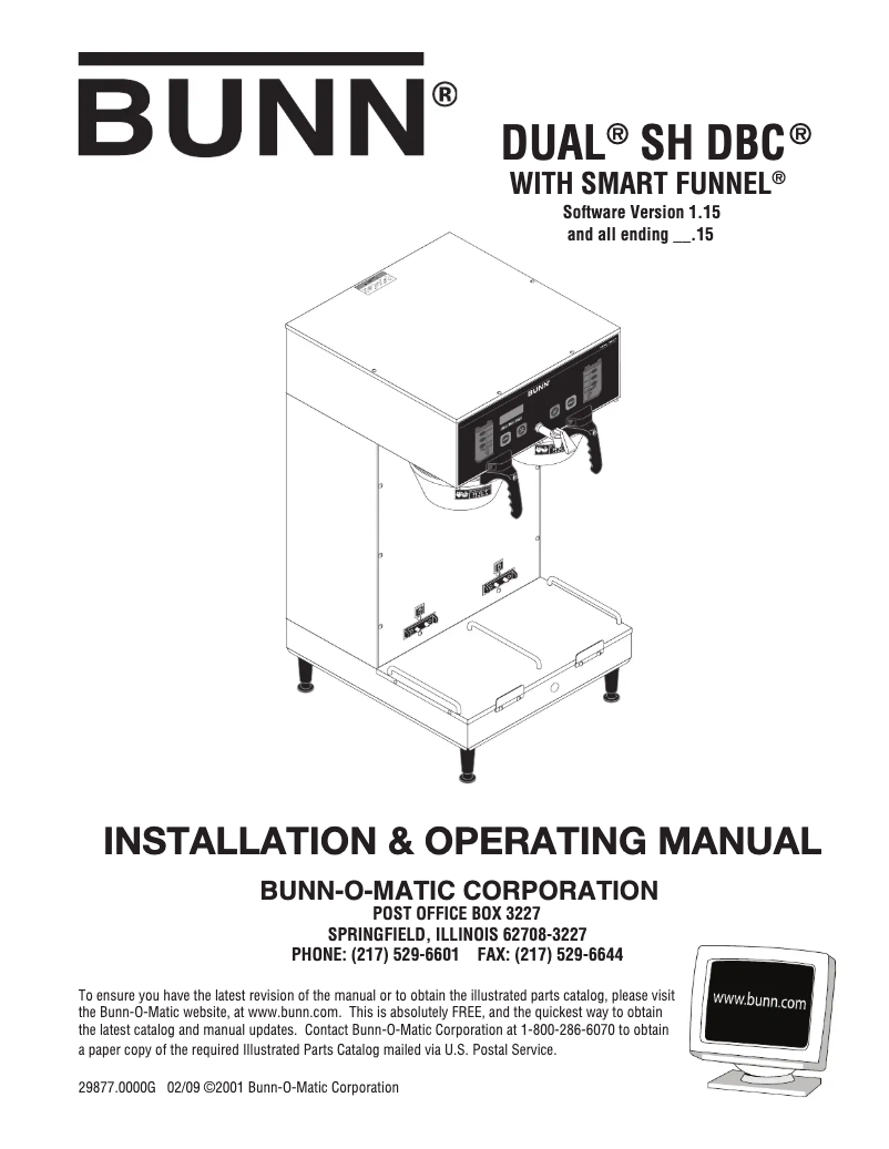 Página 1 del manual Manual de usuario Bunn Dual BrewWISE Soft Heat DBC