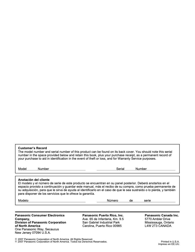 Imagen de la primera página del manual del dispositivo Viera TH-42PZ77
