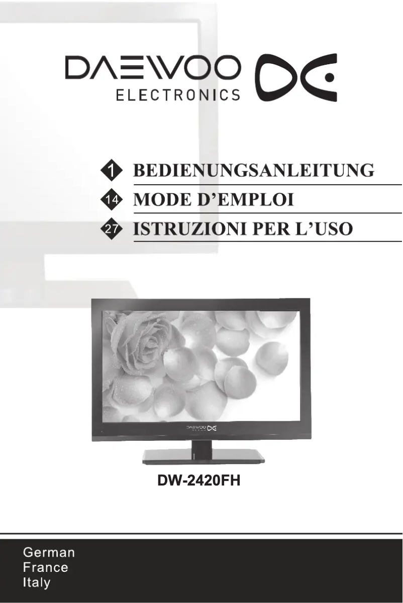 Imagen de la primera página del manual del dispositivo DW-2420FH