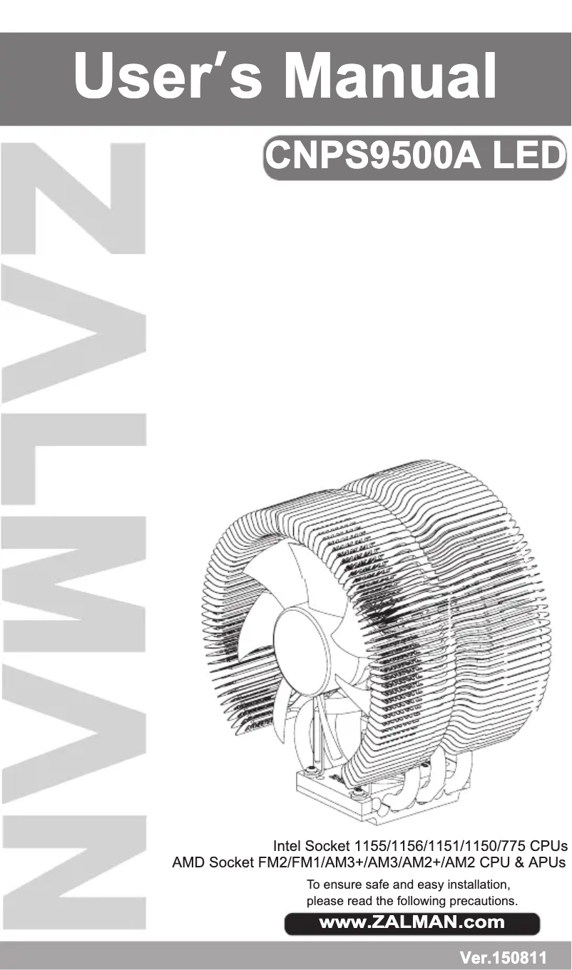 Imagen de la primera página del manual del dispositivo CNPS9500A LED
