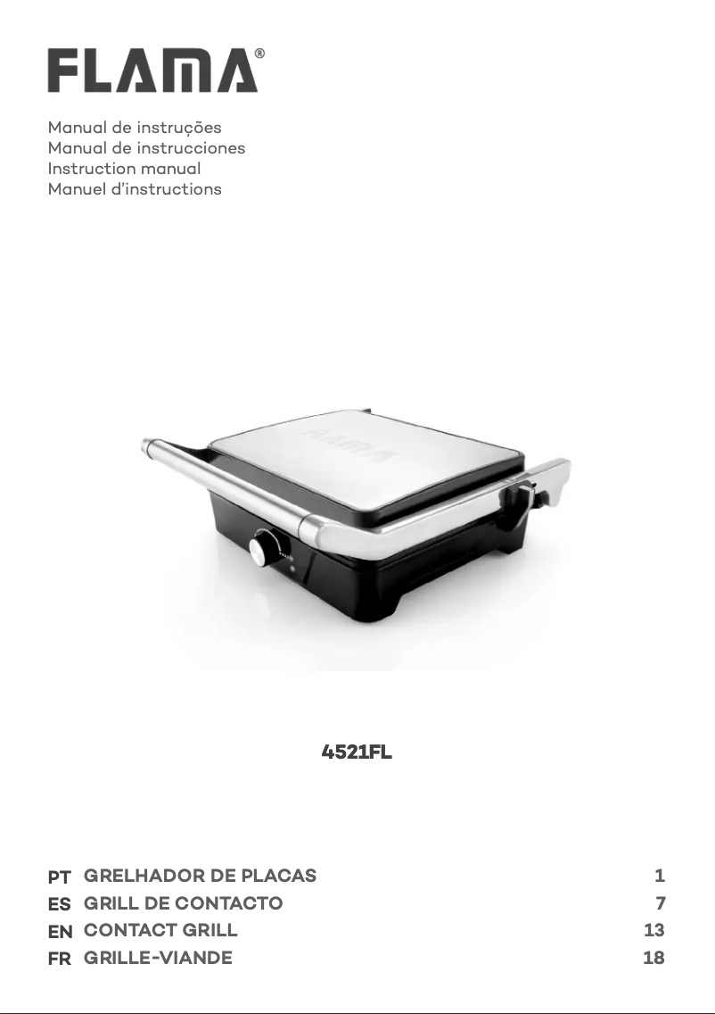 Imagen de la primera página del manual del dispositivo 4521FL