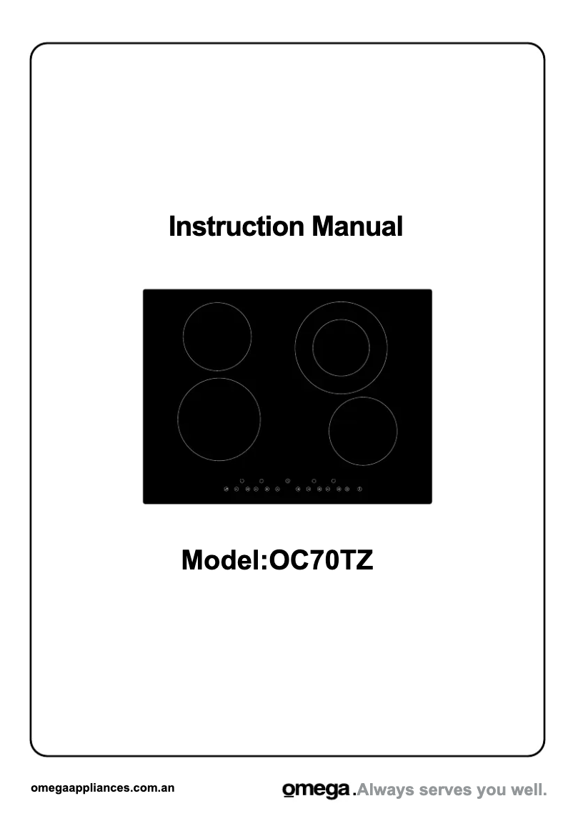 Imagen de la primera página del manual del dispositivo OC70TZ