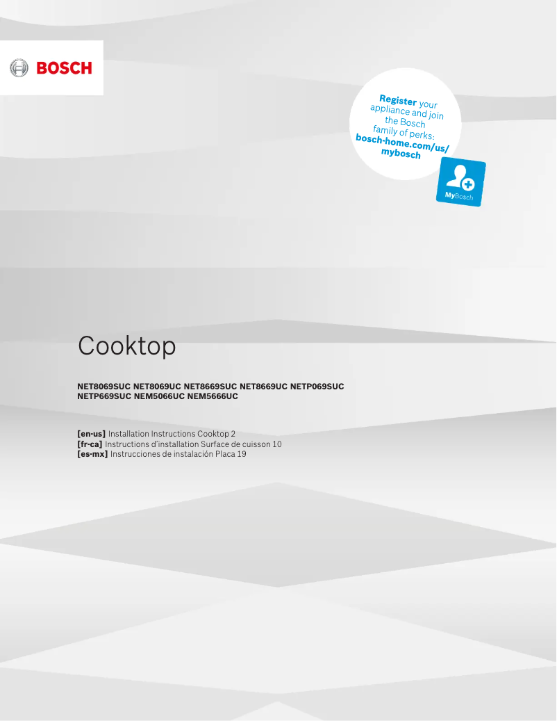 Página nº 1 - Guía de instalación Bosch NEM5666UC