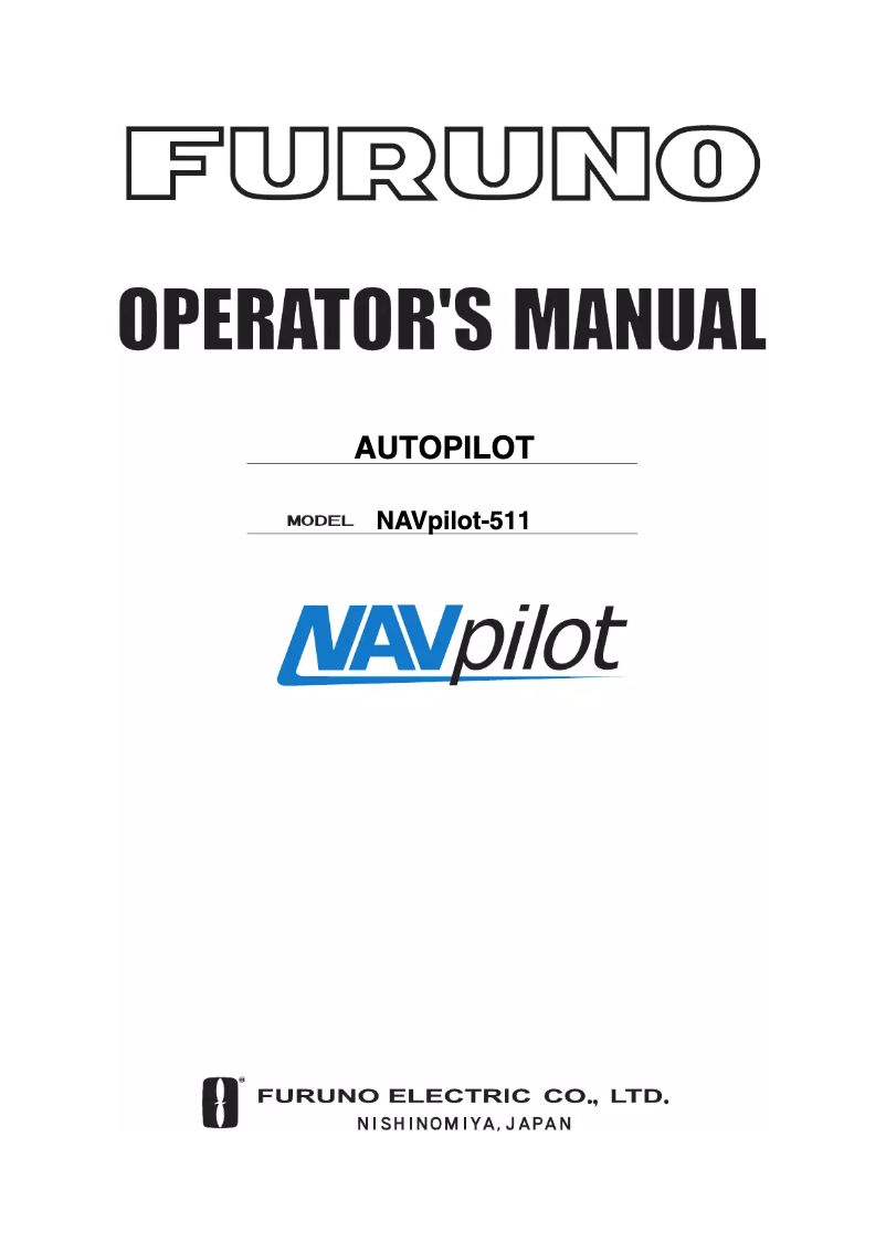 Página 1 del manual Manual de usuario Furuno NAVpilot-511